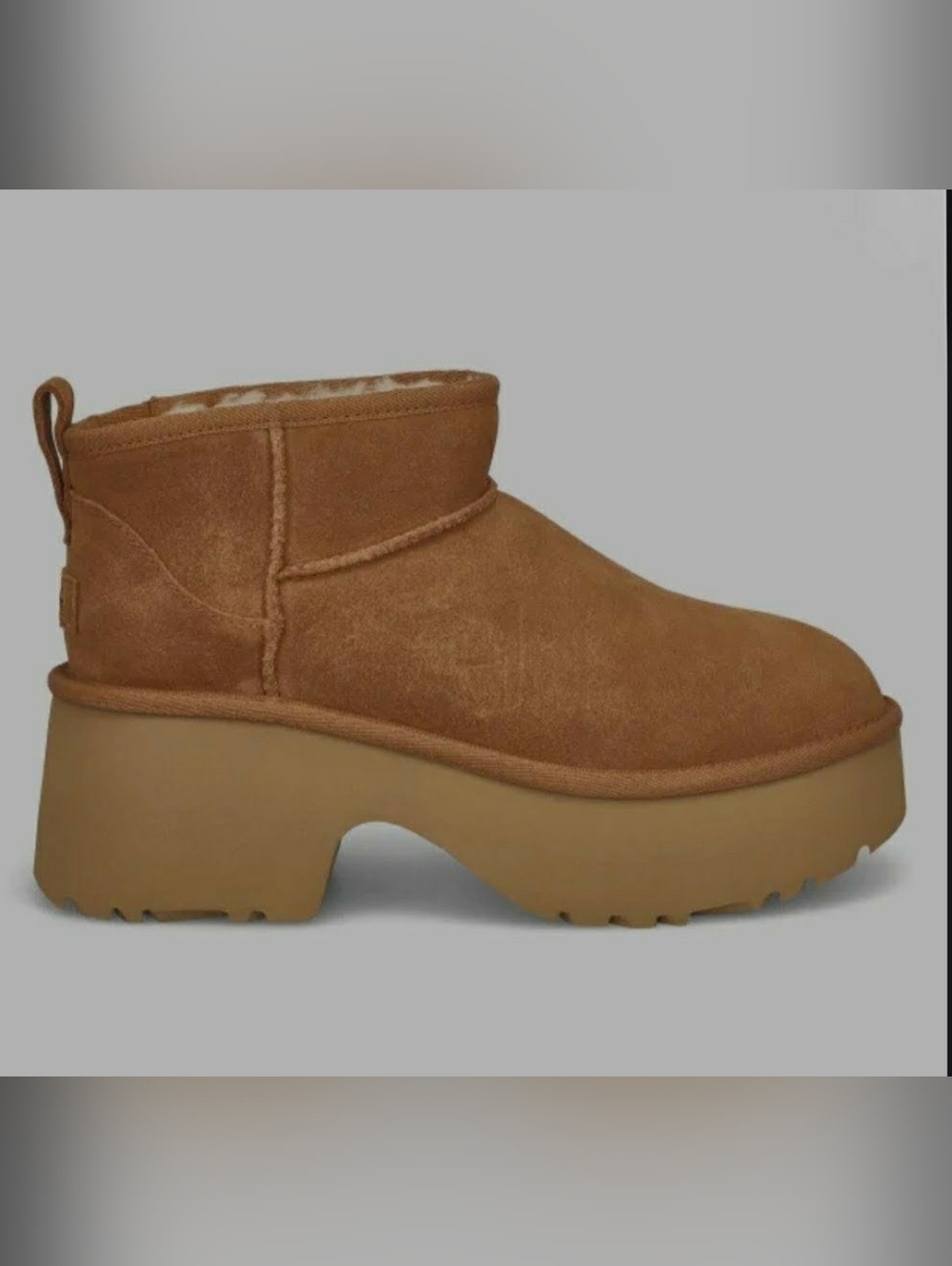 🆕️ UGG Women's Classic Mini New Heights Platform Boots in Chestnut Size 10